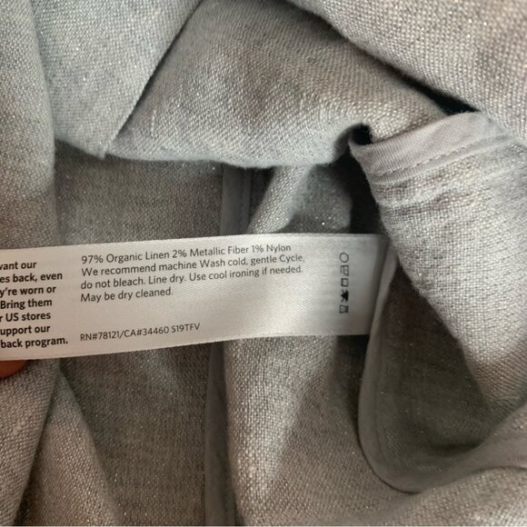 NWT Eileen fisher gray linen Blazer Size XS Petite - Picture 9 of 13